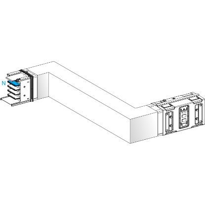 Picture of Zed, Canalis KSA630, aluminium, 500/630A, side B made to measure, turns right then left, 3L+N+PE, white RAL9001