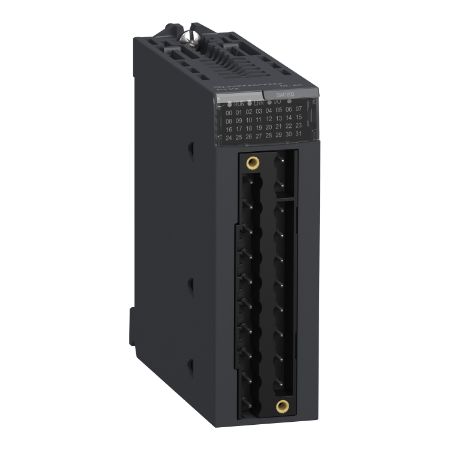 Picture of discrete input module, Modicon X80, 16 inputs, 24V AC or DC, positive or negative