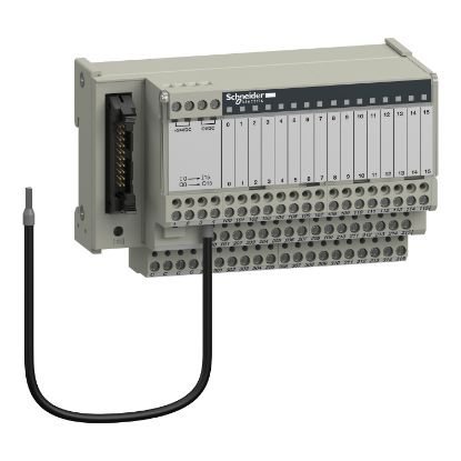 Picture of passive connection sub-base ABE7 - 16 inputs or outputs - Led