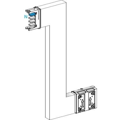 Picture of Zed, Canalis KSA400, aluminium, 400A, side B made to measure, upward/downward, 3L+N+PE, white RAL9001