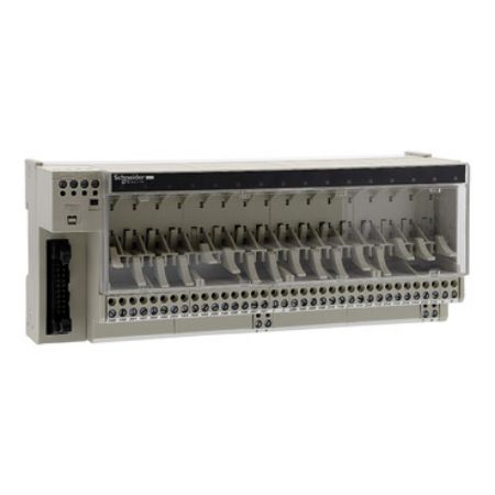 Picture of sub-base for plug-in relay ABE7 - 16 channels - relay 10 mm