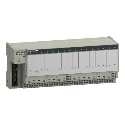 Picture of sub-base for plug-in relay ABE7 - 16 channels - fuses - relay 10 mm