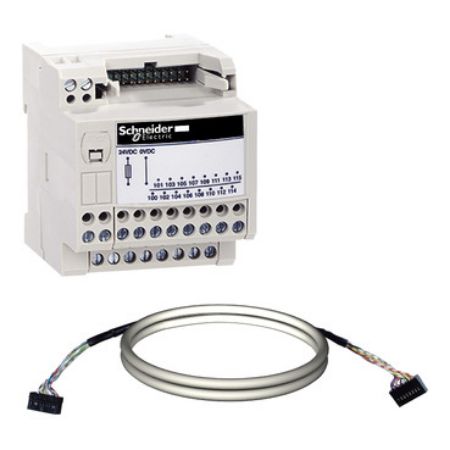 Picture of passive connection sub-base ABE7 - 16 inputs or outputs - Micro/Premium cable 1m