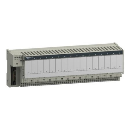 Picture of sub-base for plug-in relay ABE7 - 16 channels - fuses - relay 12.5 mm