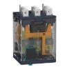 Picture of plug-in relay, Harmony electromechanical relays, 15A, 3CO, with LED, lockable test button, 24V DC