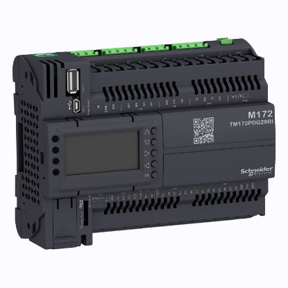 Picture of Controller, Modicon M171/M172/M173, performance, display, 28 IO, Ethernet, isolated