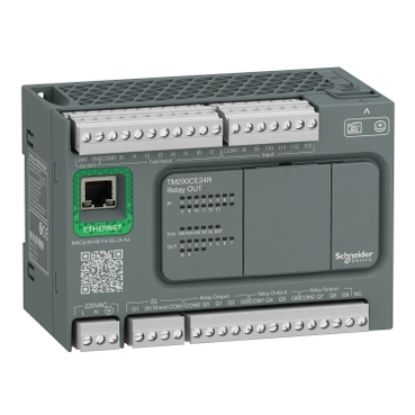 Picture of controller, Modicon Easy M200, 24 IO, relay, Ethernet