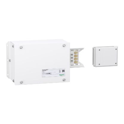 Picture of End feed unit, Canalis KNA, 160A, right or left mounting, polarity 3L+N+PE/3L+PEN, white RAL9001