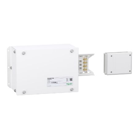 Picture of End feed unit, Canalis KNA, 160A, right or left mounting, polarity 3L+N+PE/3L+PEN, white RAL9001