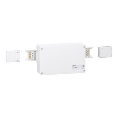 Picture of End feed unit, Canalis KNA, 160A, central mounting, polarity 3L+N+PE/3L+PEN, white RAL9001