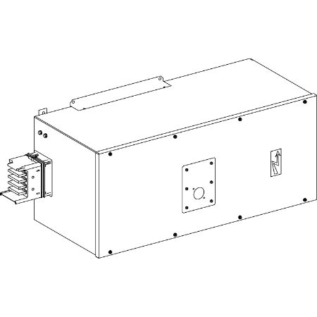 Picture of End feed unit, Canalis KSA1000, aluminium, 800/1000A, right mounting, for line protection, 3L+PEN, white RAL9001