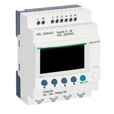 Picture of Zelio Logic, Modular smart relay, 10 I/O, 100...240 V AC, clock, display