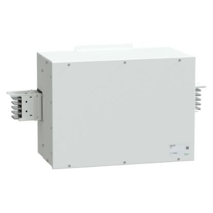 Picture of Central feed unit, Canalis KSA1000, aluminium, 800/1000A, central mounting, without line protection, 3L+N+PE, RAL9001