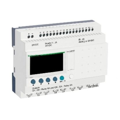 Picture of Zelio Logic, Modular smart relay, 26 I/O, 24 V DC, clock, display