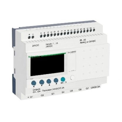 Picture of Zelio Logic, Modular smart relay, 26 I/O, 24 V DC, clock, display