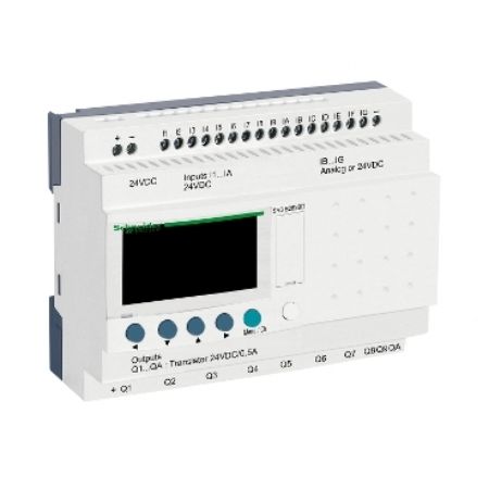 Picture of Zelio Logic, Modular smart relay, 26 I/O, 24 V DC, clock, display