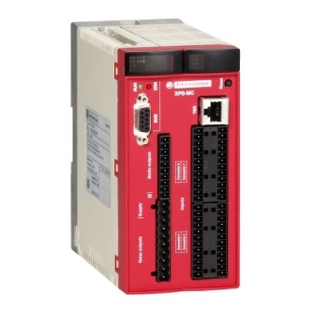 Picture of safety controller, Harmony XPS MC, 24V DC, 32 inputs, 48 LEDs signalling, Profibus