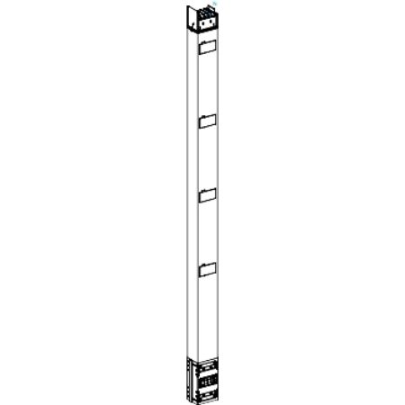 Picture of Vertical distribution length, Canalis KSA500, aluminium, 500A, fixed length 2.5m, 4 outlets, 3L+N+PE, white RAL9001