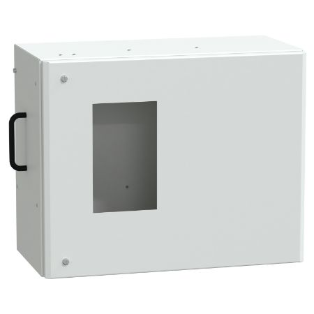 Picture of Tap off unit, Canalis KS 100A to 1000A, for ComPacT NSX100/160 with electrical handle, 160A, 3L+N+PE, IP55, RAL9001