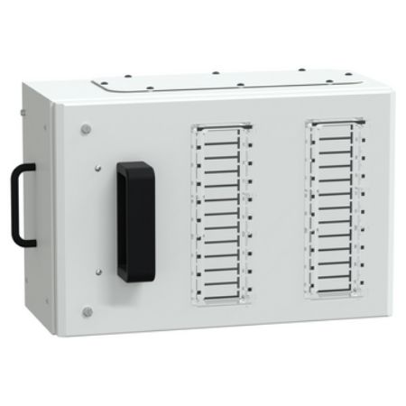Picture of Tap off unit, Canalis KS 100A to 1000A, 2x12 modules of 18mm, 160A, DIN rail, 3L+N+PE, IP55, RAL9001