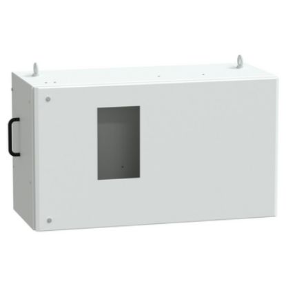 Picture of Tap off unit, Canalis KS 500A to 1000A, for ComPacT NSX400 with electrical handle, 400A, 3L+N+PE, IP55, RAL9001