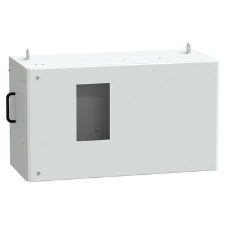 Picture of Tap off unit, Canalis KS 500A to 1000A, for ComPacT NSX400 with electrical handle, 400A, 3L+N+PE, IP55, RAL9001
