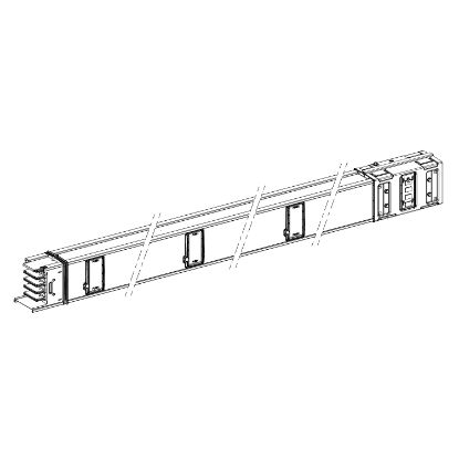 Picture of Horizontal distribution length, Canalis KSA1000, aluminium, 1000A, fixed length 3m, 6 outlets, 3L+N+PE, white RAL9001