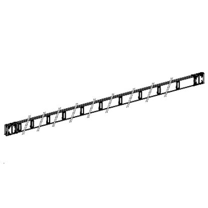 Picture of Horizontal distribution length, Canalis KSA160, aluminium, 160A, fixed length 5m, 20 outlets, 3L+N+PE, white RAL9001