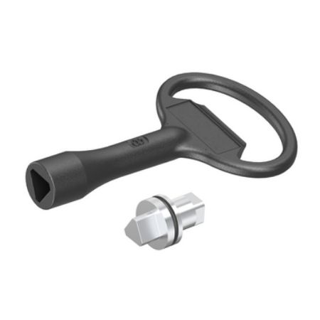 Picture of Triangular male lock insert 8mm for PanelSeT S3X enclosure, 100% stainless steel