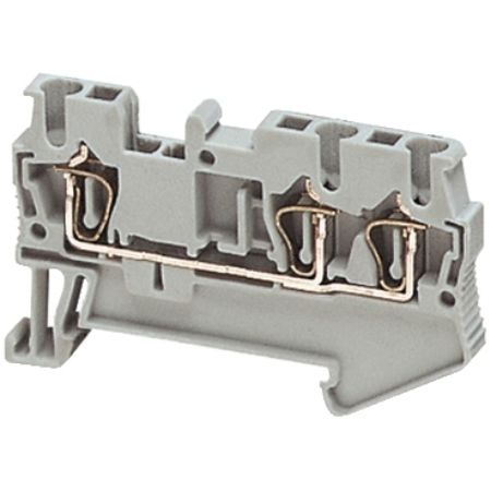 Picture of Linergy, Terminal block, Linergy TR, spring type, feed through, 3 points, 2.5mm², grey, set of 50