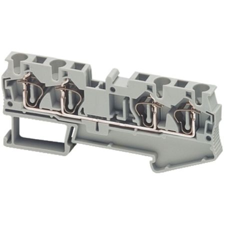 Picture of Linergy, Terminal block, Linergy TR, spring type, feed through, 4 points, 4mm², grey, set of 50