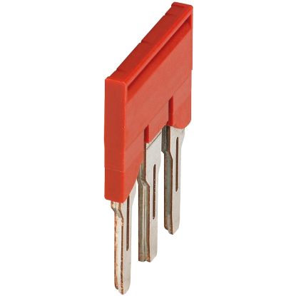 Picture of Linergy, Plug-in bridge, Linergy TR, 3 points, for 6mm² terminal blocks, red, 3 way, set of 10