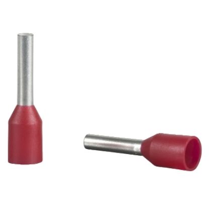 Picture of Cable ends, Linergy TR cable ends, single conductor, red, 1mm², for insulated, medium size, 5 sets of 200
