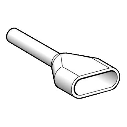 Picture of Cable end, Linergy TR cable ends, twin conductor, white, 0.50mm², for insulated cable, medium size, 5 sets of 50