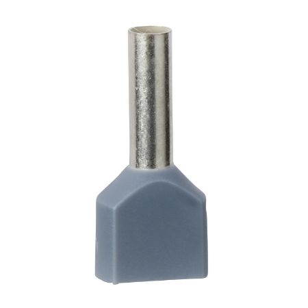 Picture of Cable end, Linergy TR cable ends, twin conductor, grey, 2x2.5mm², medium size, set of 1000