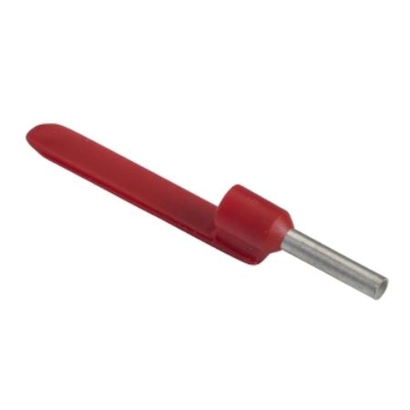Picture of Cable end, Linergy TR cable ends, Single conductor, red, 1mm², medium size, markable, insulated, 10 sets of 100