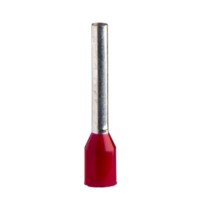 Picture of Cable ends, Linergy TR cable ends, single conductor, red, 1mm², for insulated cable, long size, 10 sets of 100