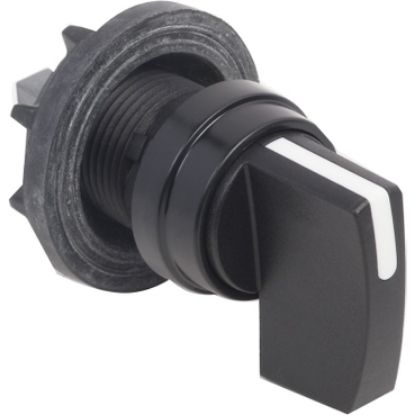 Picture of Cam switch operating head, Harmony K1, K2, 22mm, plastic, circular 29mm, mat black, black handle