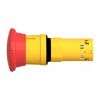 Picture of Monolithic emergency stop, Harmony XB7, plastic, red mushroom 40mm, 22mm, latching turn to release, 1NC