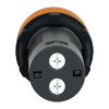 Picture of Monolithic pilot light, Easy Harmony XA2, plastic, amber, 22mm, integral LED, screw clamp terminals, 24V AC DC