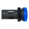 Picture of Monolithic pilot light, Easy Harmony XA2, plastic, blue, 22mm, integral LED, screw clamp terminals, 220V DC