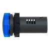 Picture of Monolithic pilot light, Easy Harmony XA2, plastic, blue, 22mm, integral LED, screw clamp terminals, 380…400V AC, anti interference