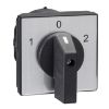 Picture of Complete cam switch, Harmony K1, K2, cam changeover switch, front mounting, plastic, 4 poles, position 0, 60degrees, 50A, 64x64mm, marked 1 0 2