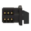 Picture of Complete cam switch, Harmony K1, K2, cam changeover switch, front mounting, plastic, 4 poles, position 0, 60degrees, 50A, 64x64mm, marked 1 0 2