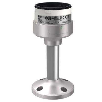 Picture of Fixing plate with 100mm aluminium pole for modular tower lights, Harmony XVU, silver, 60mm