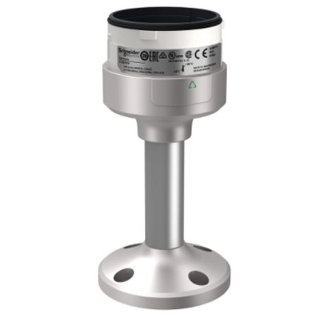 Picture of Fixing plate with 100mm aluminium pole for modular tower lights, Harmony XVU, silver, 60mm