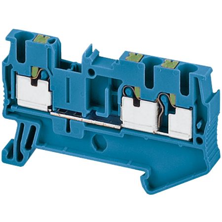 Picture of Terminal block, Linergy TR, push-in type, feed through, 3 points, 2.5mm², blue, set of 50