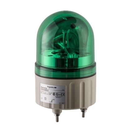Picture of Prewired rotating mirror beacon, Harmony XVR, 84mm, green, without buzzer, 24V AC/DC