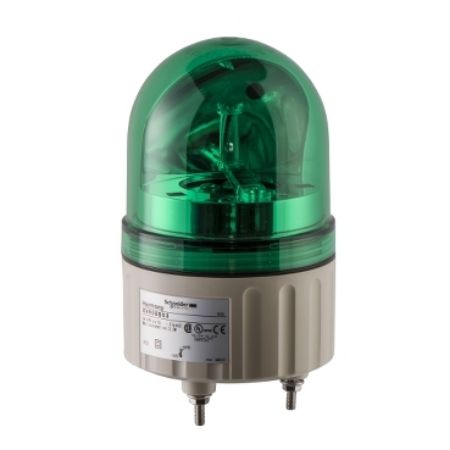 Picture of Prewired rotating mirror beacon, Harmony XVR, 84mm, green, without buzzer, 24V AC/DC