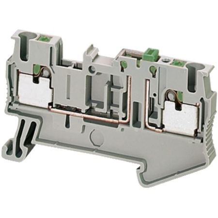 Picture of Terminal block, Linergy TR, grey, 2.5mm², push-in type, knife disconnect, 2 points, set of 50